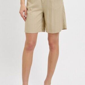 Hazel Blues® | RISEN High Rise Pleated Front Shorts